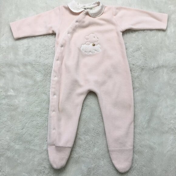 Pili Carrera Baby Girl Pink Footsie One Piece Pajama Size 3 Months - Picture 1 of 9
